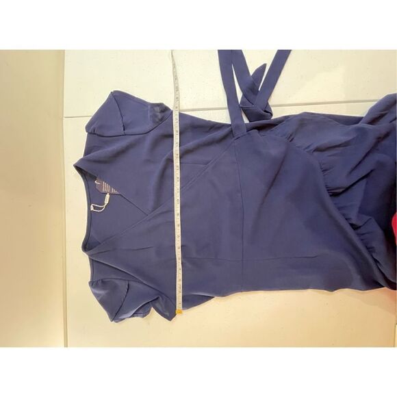 Sampeel women’s navy wrap dress size small NWT - Picture 3 of 7